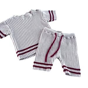 Fin & Vince boys ribbed knit organic cotton summer outfit size 18-24 months